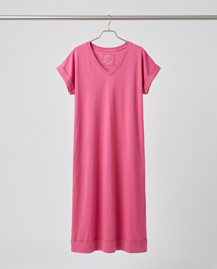 Robe Longue Coton Rose — Neuve — Taille S/M