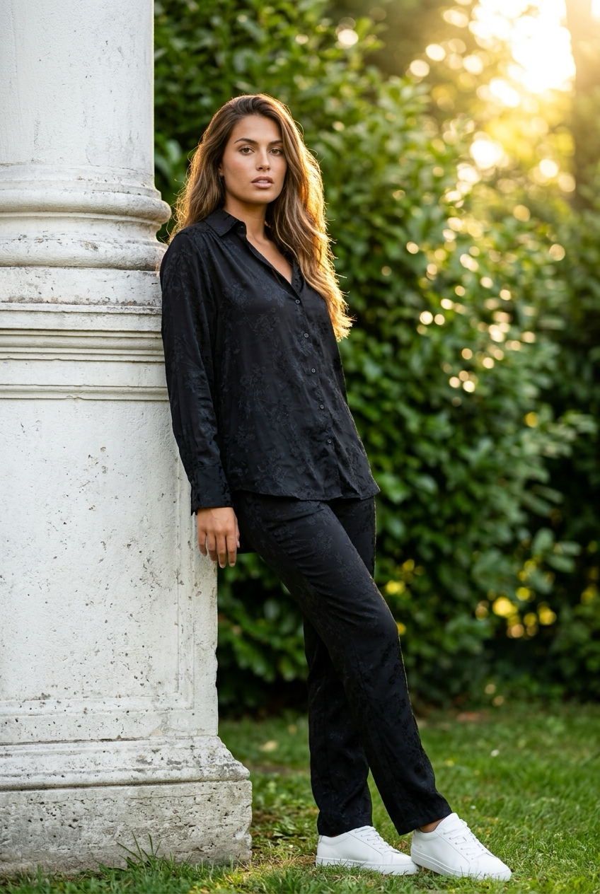 Grace & Mila Chemisier noir - neuf - L & XL