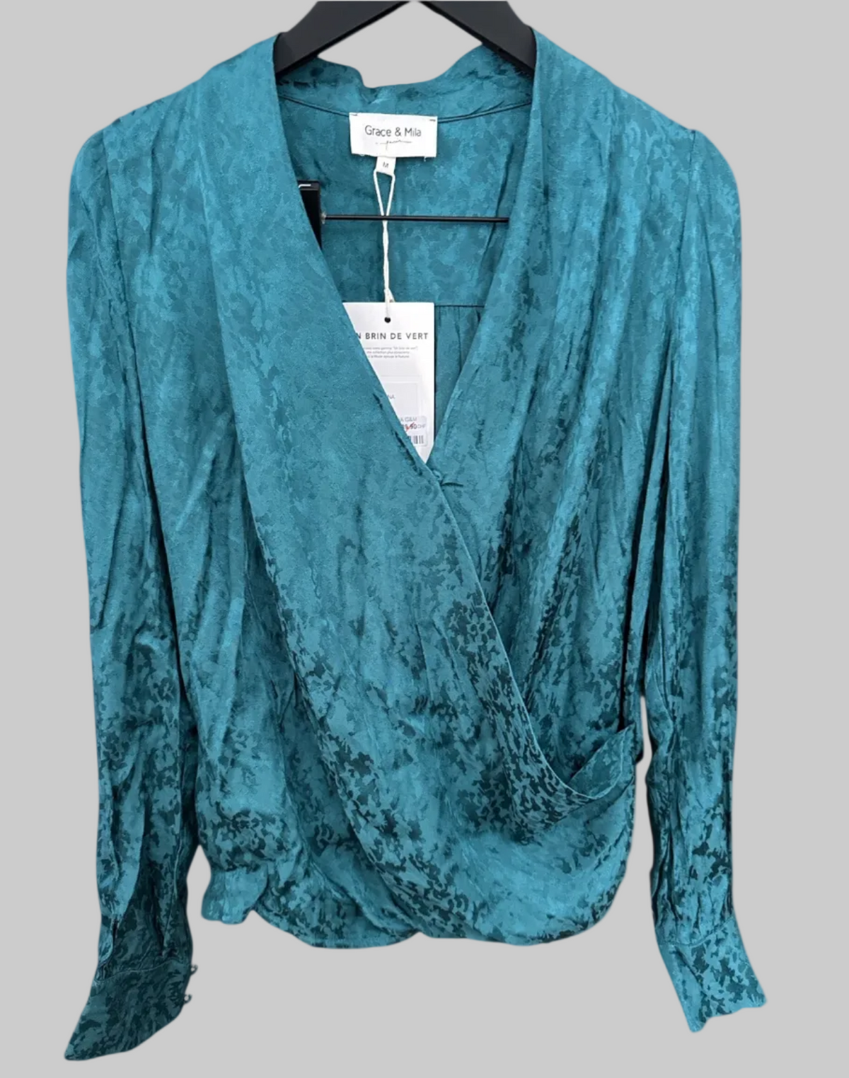 Grace & Mila blouse pétrole - neuf - taille M