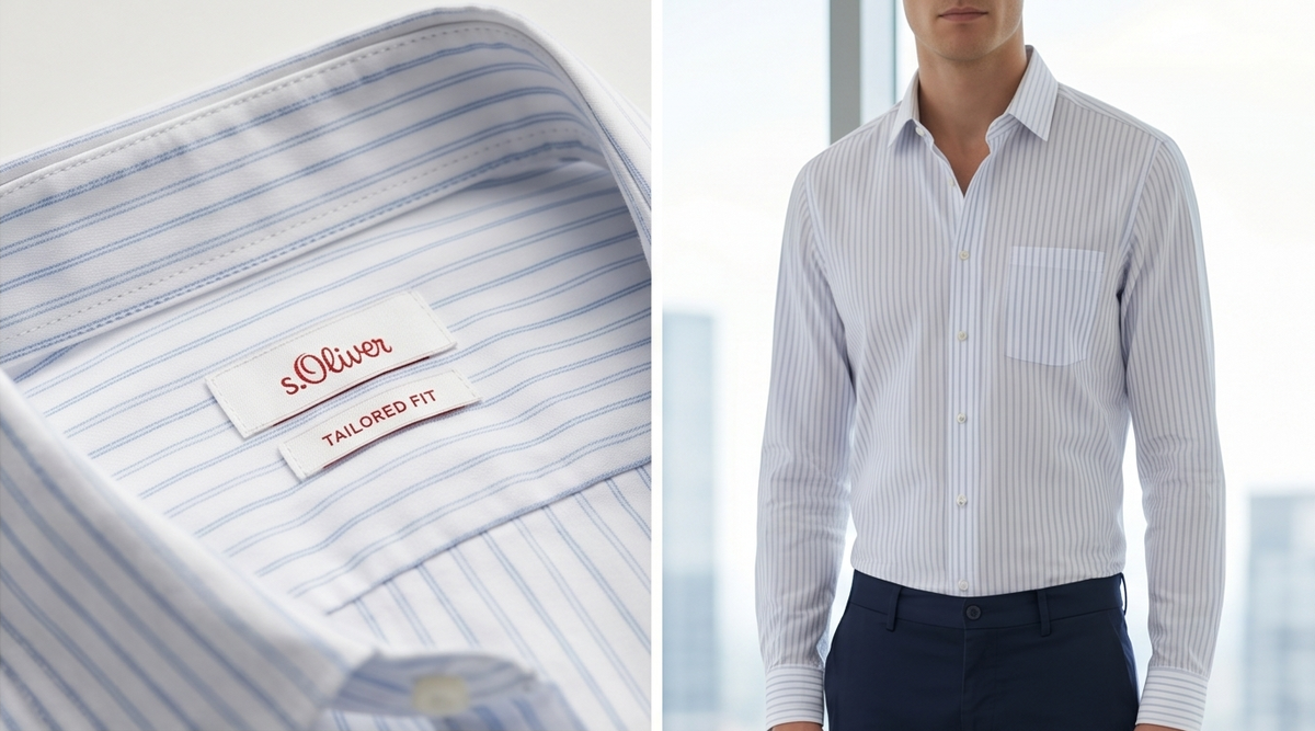 Chemise S.Oliver Homme Coton Coupe Ajustée — Neuve — Taille L
