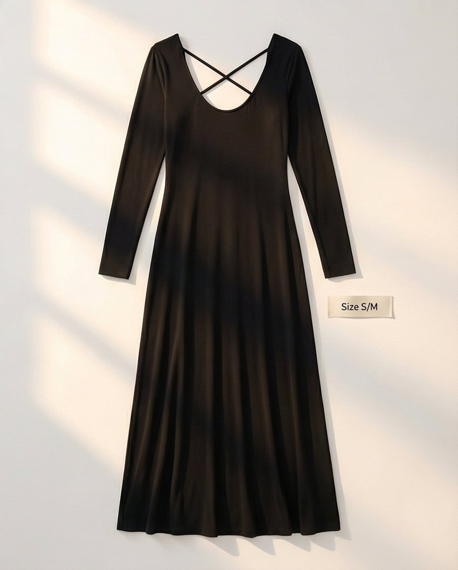 Robe Noire Dos Nu — Neuve — Taille S/M