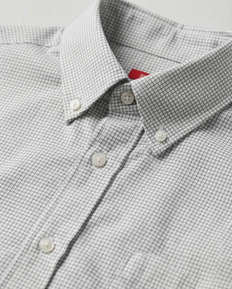 Chemise Esprit Homme À Carreaux Noir & Blanc — Neuve — Taille S