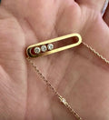Collier Messika MOVE — Or Jaune 18 Carats & Diamants — Grand Modèle