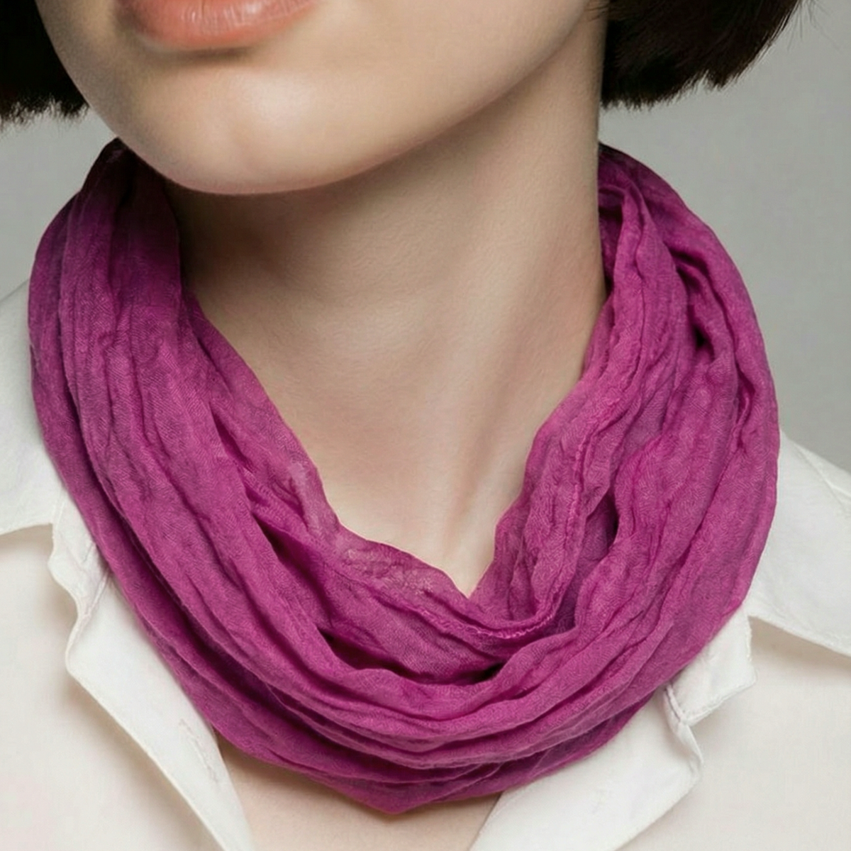 Écharpe Infinie Violet — Neuve — Accessoire Tendance
