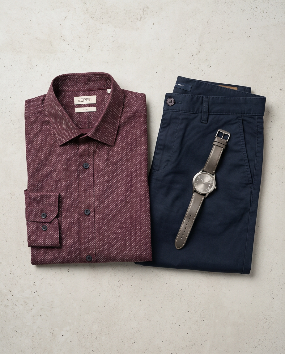 Chemise Esprit Homme Coton Coupe Slim — Neuve — Taille S