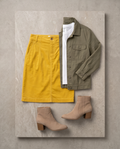 Esprit jupe moutarde - neuve - 38