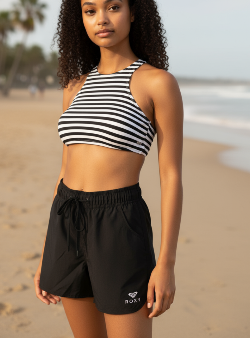 Roxy Bikini Noir Rayé — Neuf — Taille M