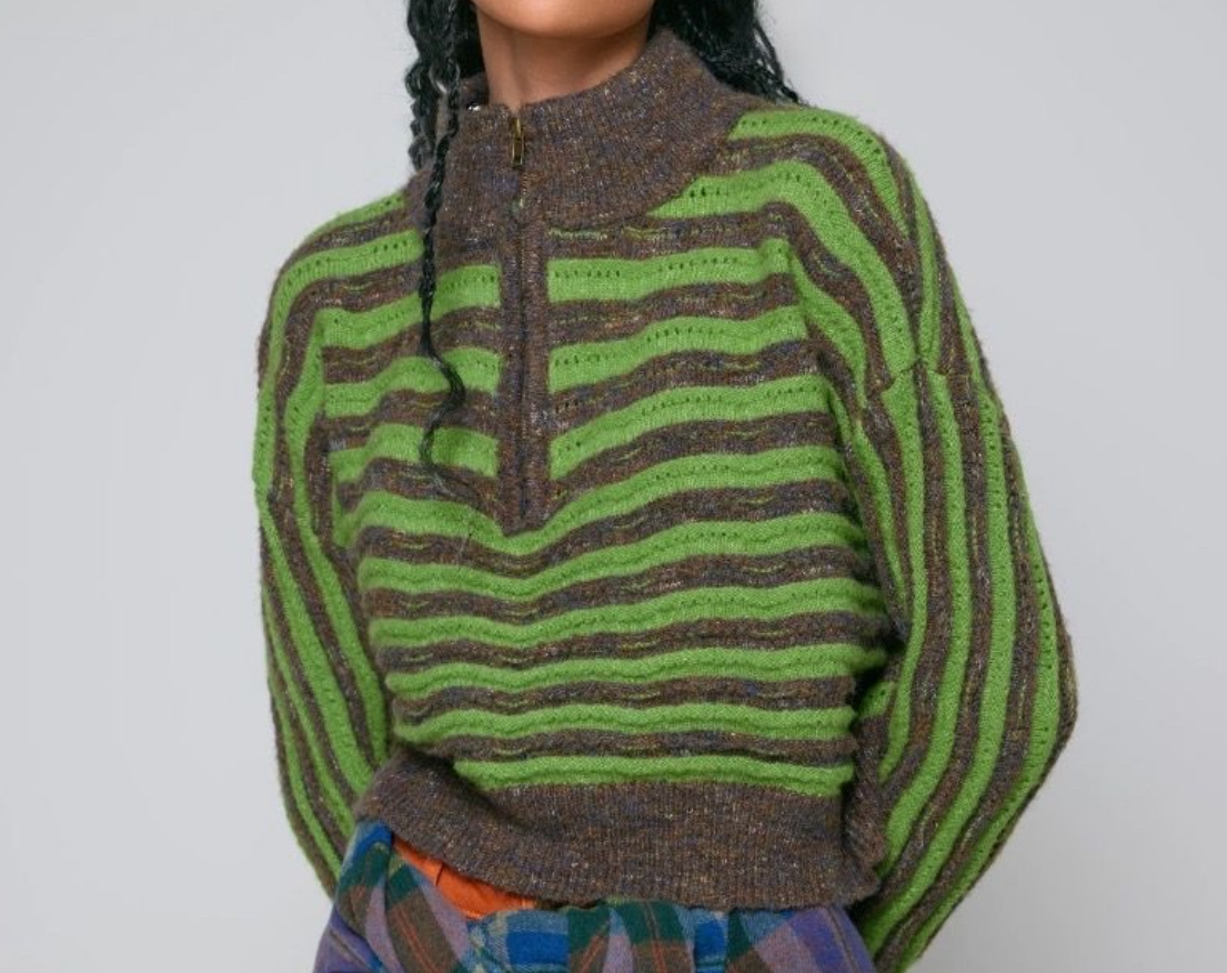 PULL EN MAILLE À RAYURES - NEUF - TAILLE M