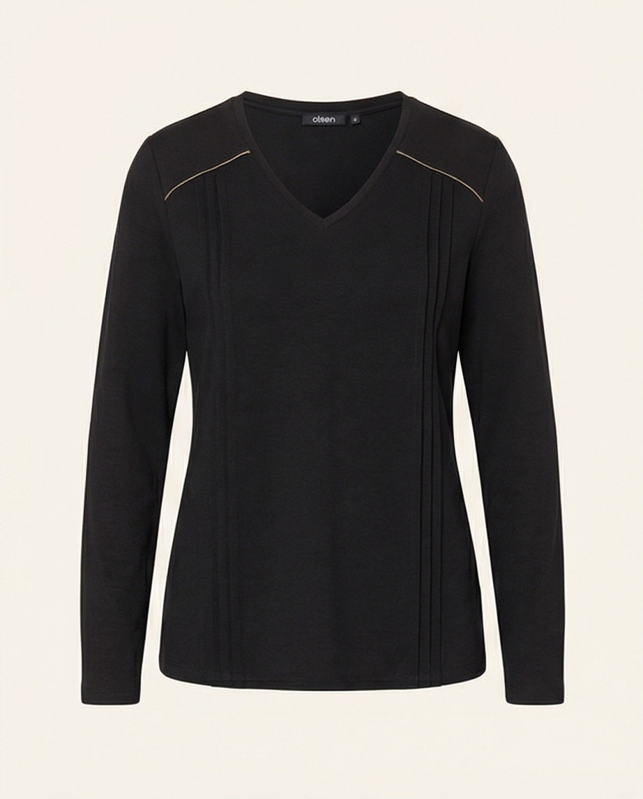 Blouse Olsen Noire — Manches Longues — Neuve — Taille 36