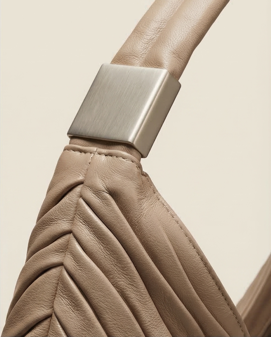 Sac à Main LUPO — Cuir Véritable Beige — Comme Neuf
