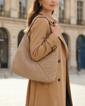 Sac à Main LUPO — Cuir Véritable Beige — Comme Neuf