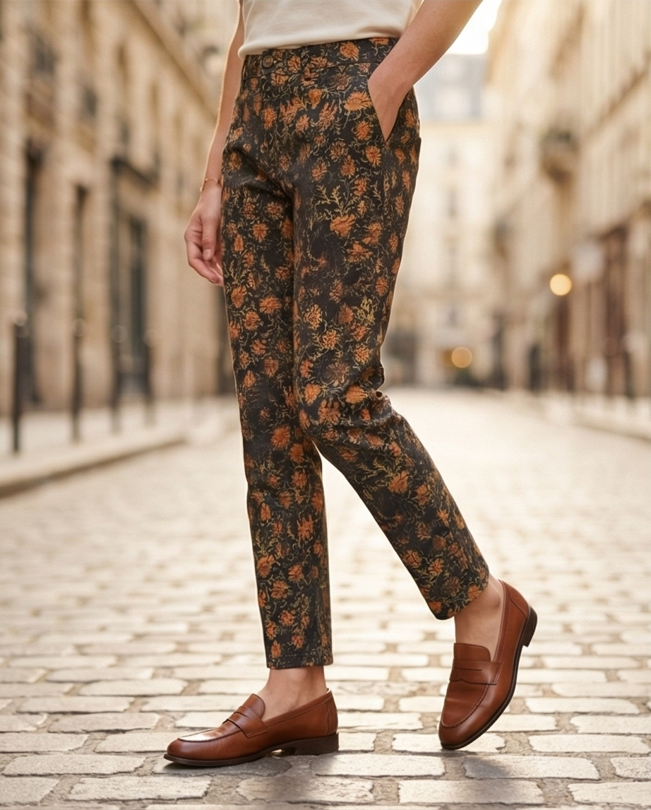 Hood Pantalon Coton Multicolore — Neuf — Taille 26