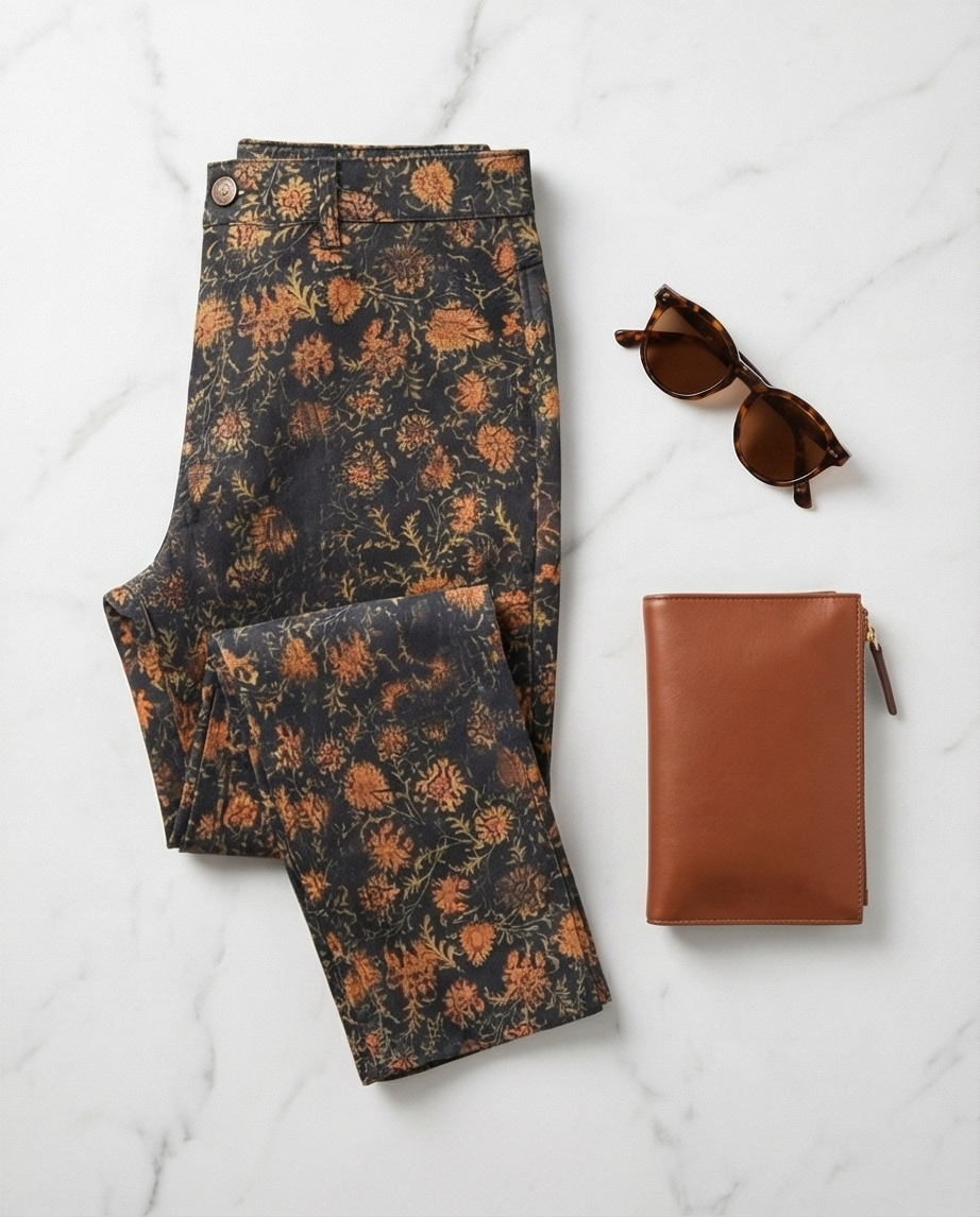 Hood Pantalon Coton Multicolore — Neuf — Taille 26
